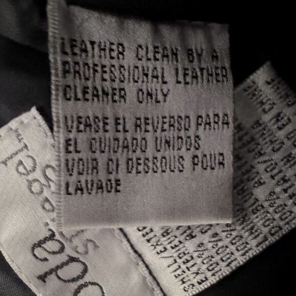 VTG Moda Spigiel Black Leather Pants Size 10 - Picture 9 of 9